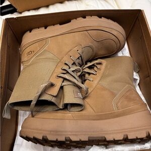 UGG Ladies Tan Combat boots, Size 8.5. Worn Twice
